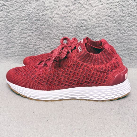 NOBULL Diamond Knit Runner Mens Size 8 Running Shoes Sneakers Red - Picture 3 of 9
